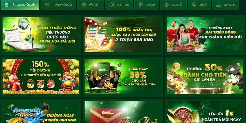 Các mã ưu đãi FB88 giá trị nhất